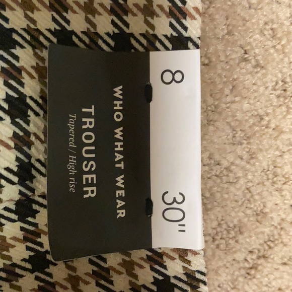 WHO WHAT WEAR plaid trouser size 8 mint condition - Picture 2 of 2